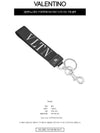 VLTN embroidered key holder black - VALENTINO - BALAAN.