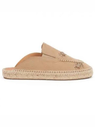 Women's Embroidered Espadrille Mules Chamois - MAISON MARGIELA - BALAAN 2