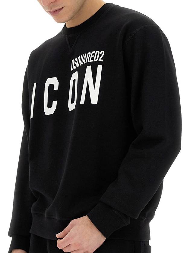 Icon Logo Sweatshirt Black - DSQUARED2 - BALAAN 5