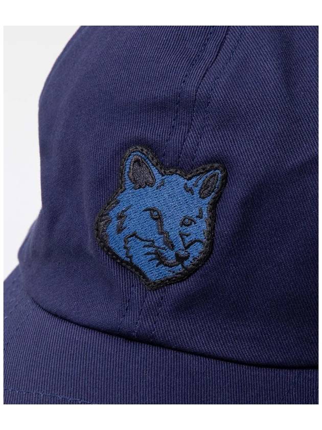 Fox Head Patch 6P Ball Cap Ink Blue - MAISON KITSUNE - BALAAN 4