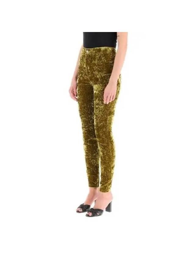 Velvet Straight Pants Absinthe - SAINT LAURENT - BALAAN 5