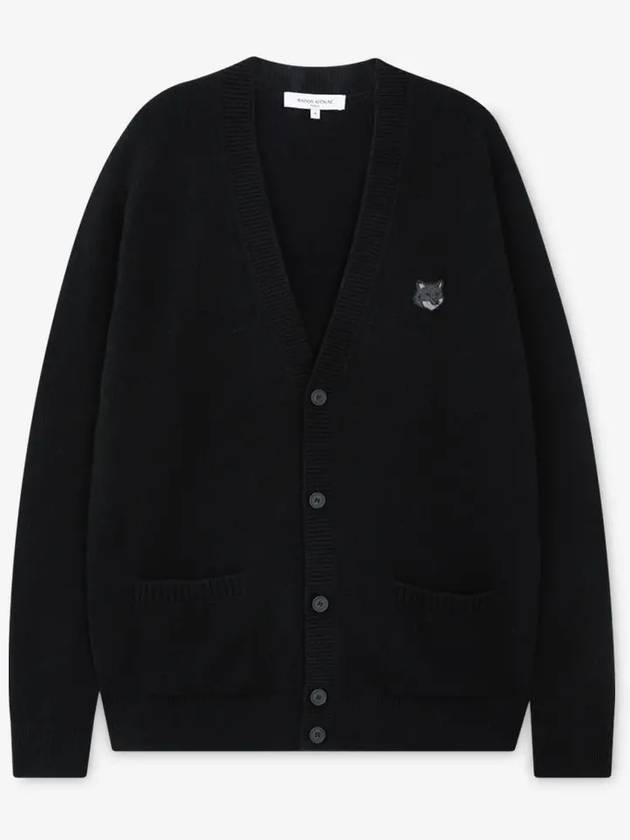 Men s Fox Head Black Cardigan NM00506KT1006 BK - MAISON KITSUNE - BALAAN 2