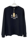 Rufus Embroidery Logo Sweatshirt Black - A.P.C. - BALAAN 5