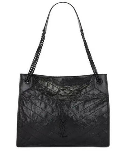 Quilting Nikki Medium Shoulder Bag Black - SAINT LAURENT - BALAAN 2