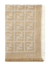 FF Logo Pattern Muffler Beige - FENDI - BALAAN 2