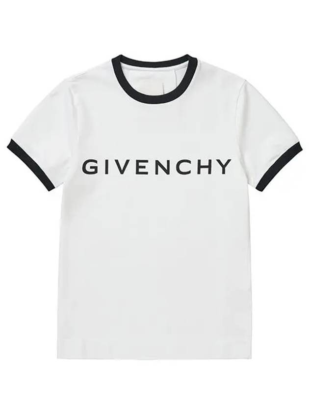 Archetype Slim Fit Cotton Short Sleeve T-Shirt White - GIVENCHY - BALAAN 6