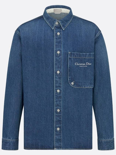 Denim Pocket Long Sleeve Shirt Blue - DIOR - BALAAN 2