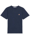 Fox Head Patch Classic Short Sleeve T-Shirt Navy Melange - MAISON KITSUNE - BALAAN 2