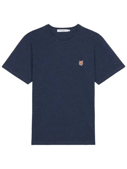 Fox Head Patch Classic Short Sleeve T-Shirt Navy Melange - MAISON KITSUNE - BALAAN 2