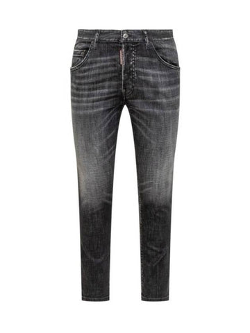 Skater Denim Straight Jeans Black - DSQUARED2 - BALAAN 1