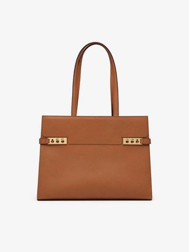 Calf Leather Tote Bag Tan - DELVAUX - BALAAN 1