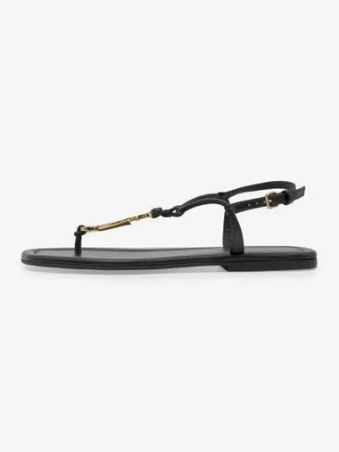 J W ANDERSON Anchor Logo Flat Sandals Black ANW38106A15110 - JW ANDERSON - BALAAN 1