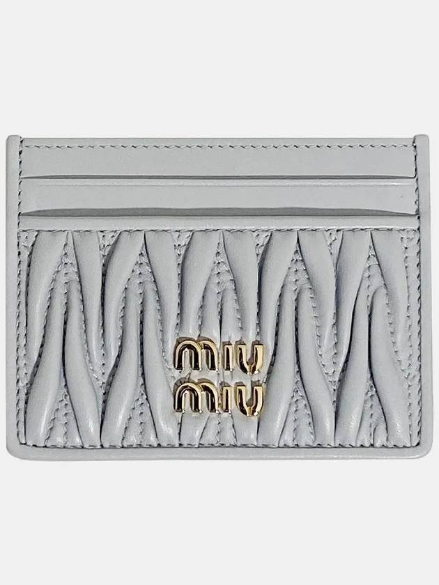 Materasse Nappa Leather Card Wallet Pearl Grey - MIU MIU - BALAAN 2