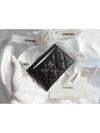 Classic Card Holder Grained Calfskin Silver Black - CHANEL - BALAAN 8