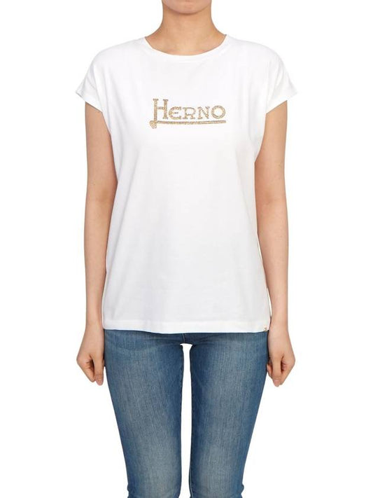 Short Sleeve T-Shirt JG000211D52009 1080 White - HERNO - BALAAN 2