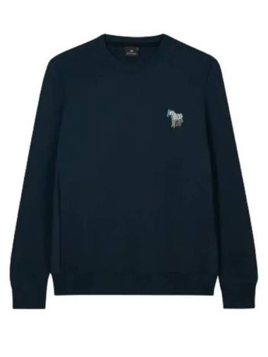 Zebra Printing Regular Fit Sweatshirt Navy - PAUL SMITH - BALAAN 1