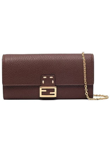 Baguette Chain Long Wallet Brown - FENDI - BALAAN 1