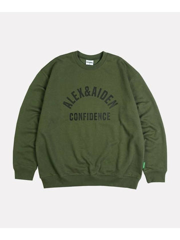 Confy Arch Logo Sweatshirt Light Khaki - ALEX&AIDEN - BALAAN 1