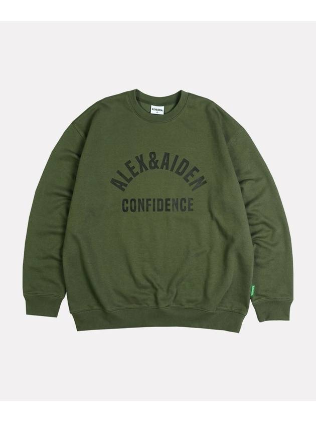 Confy Arch Logo Sweatshirt Light Khaki - ALEX&AIDEN - BALAAN 2