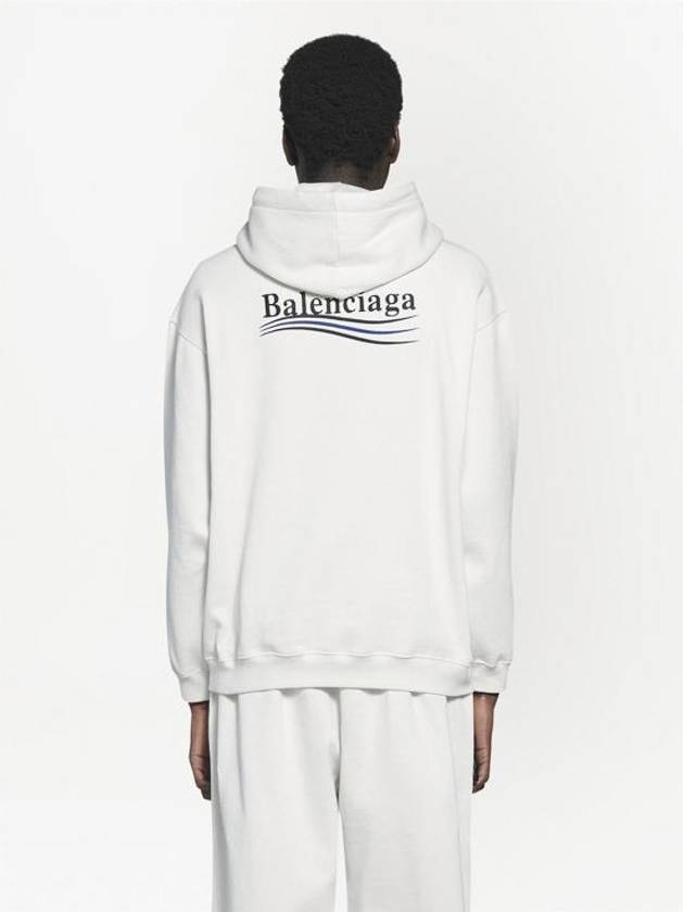 Political Campaign Medium Fit Hoodie White - BALENCIAGA - BALAAN 9