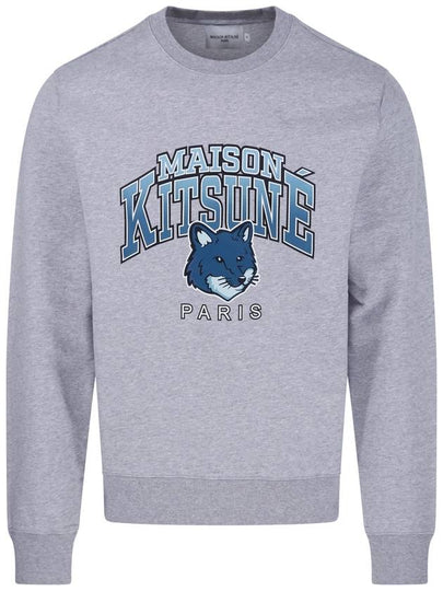 Campus Fox Regular Sweatshirt Light Grey Melange - MAISON KITSUNE - BALAAN 2