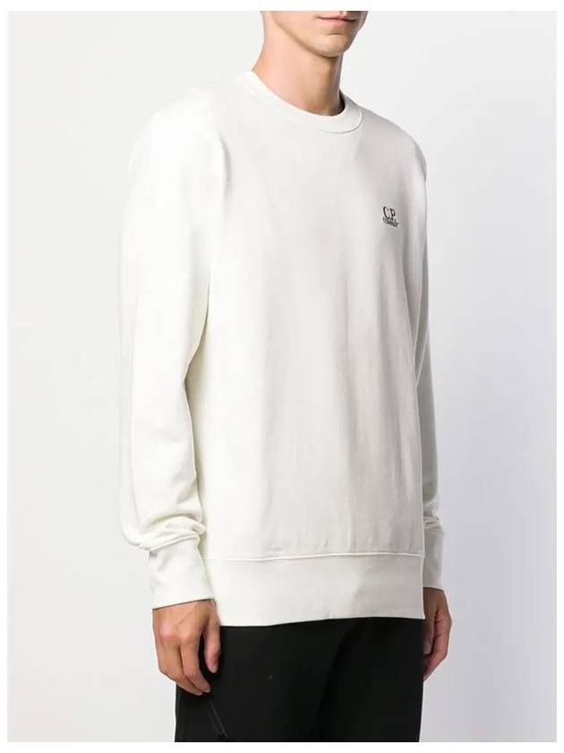 Men's Embroidered Logo Sweatshirt White - CP COMPANY - BALAAN 5