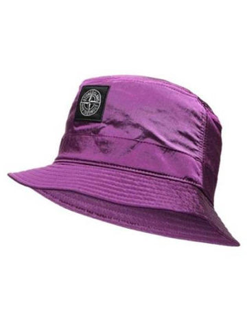 Hat Nylon Metal Compass Logo Embroidered Bucket Hat - STONE ISLAND - BALAAN 1