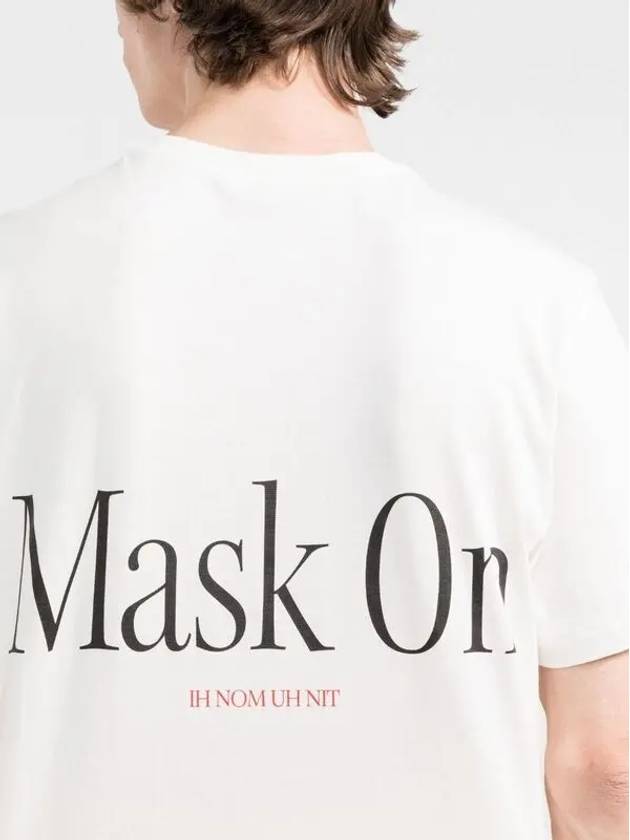 Men's Camouflage Mask Printing Round Short Sleeve T-Shirt White NUS22227 081 - IH NOM UH NIT - BALAAN 3