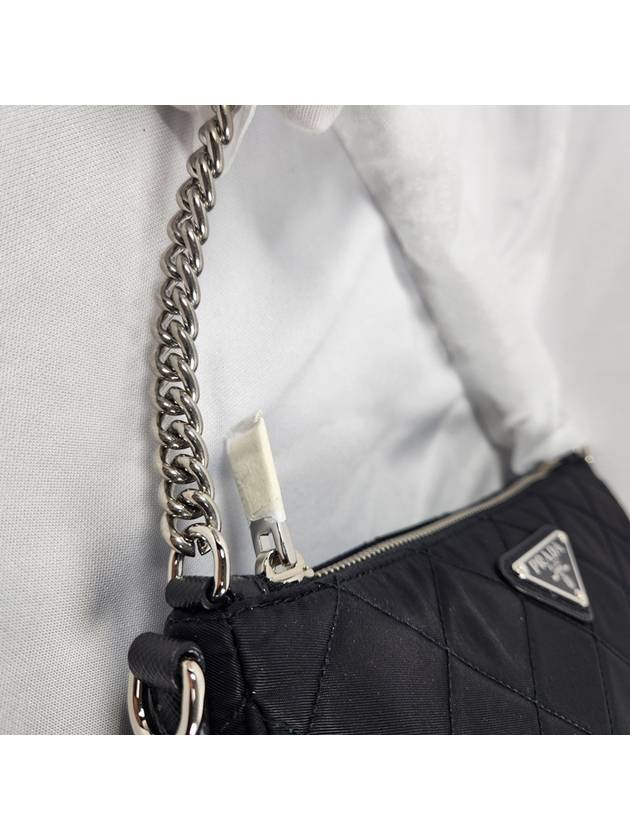 Pocono Quilted Chain Shoulder Bag Black - PRADA - BALAAN 4