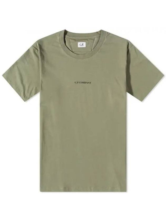 Center Logo T-Shirt Bronze Green 14CMTS048A 006011W 648 - CP COMPANY - BALAAN 1