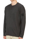 Shadow Project Crewneck Light Cotton Knit Top Charcoal - STONE ISLAND - BALAAN 3