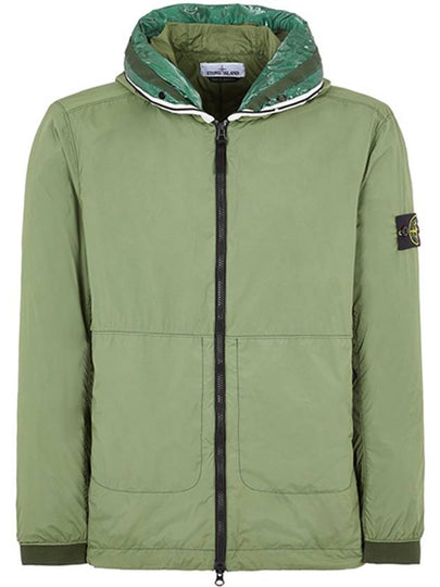 Wappen Patch Skin Touch Nylon Hooded Jacket Green - STONE ISLAND - BALAAN 2