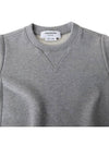 Engineered 4 Bar Stripe Loopback Jersey Knit Crewneck Sweatshirt Light Grey - THOM BROWNE - BALAAN 4