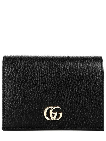 GG Marmont Leather Half Wallet Black - GUCCI - BALAAN 2