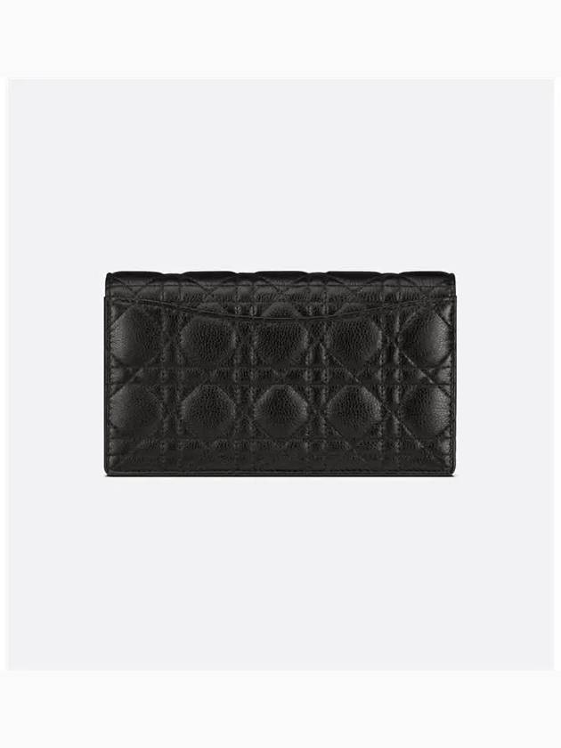 Caro Supple Cannage Calfskin Pouch Bag Black - DIOR - BALAAN 4