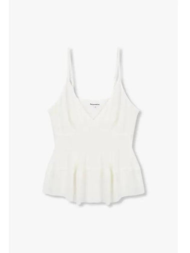 V neck Tiered Sleeveless Top Sundra Ivory - REFORMATION - BALAAN 1