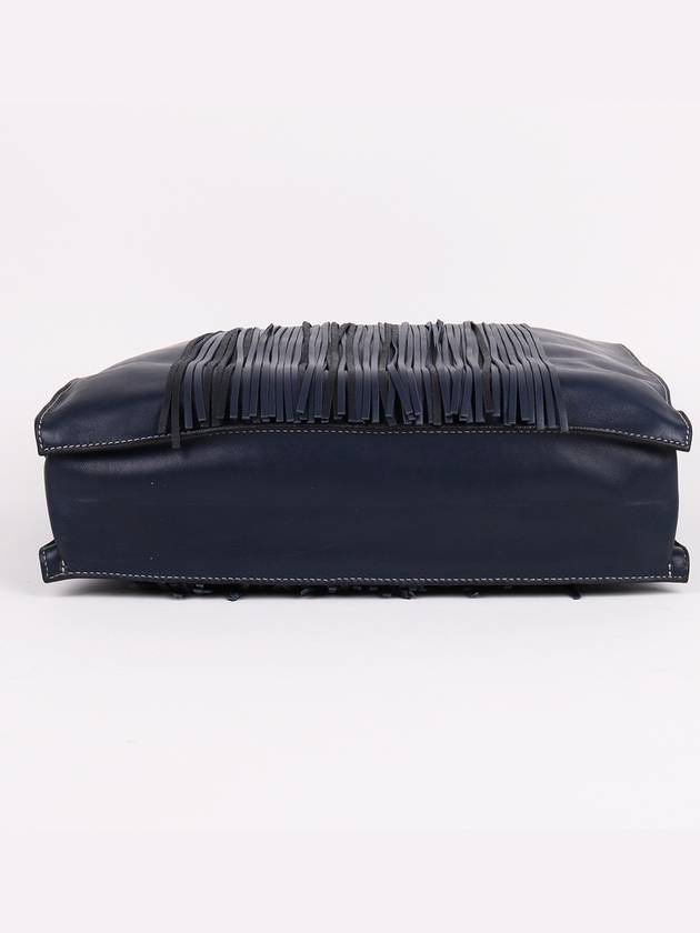 Navy leather tassel decorated medium shoulder bag - TOD'S - BALAAN 6