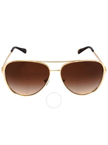 Michael Kors Chelsea Bright Smoke Gradient Pilot Ladies Sunglasses MK1101B 101413 60 - MICHAEL KORS - BALAAN 1