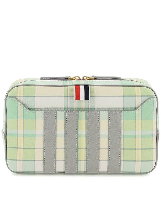 4-bar stripe belt bag light green - THOM BROWNE - BALAAN.