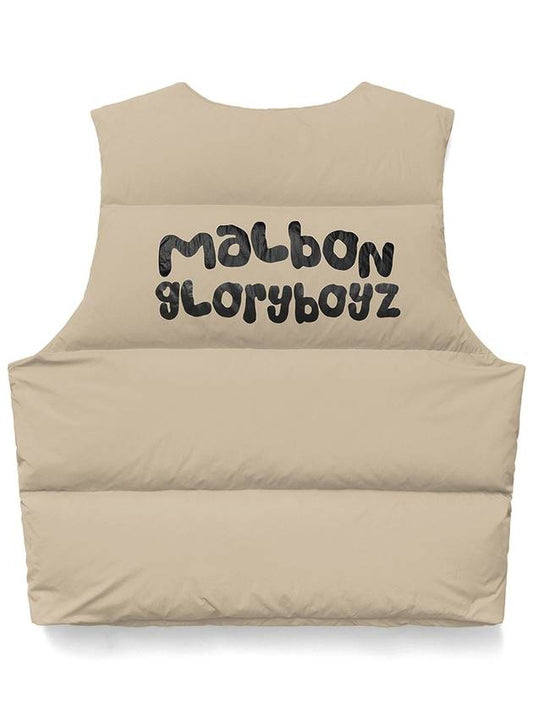 MALBON GLO GANG PUFFER VEST BEIGE - MALBON GOLF - BALAAN 2