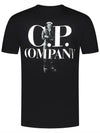 CP Company Short Sleeve T Shirt 17CMTS167A005100W999 White Black - CP COMPANY - BALAAN 4