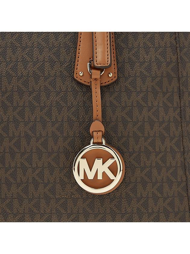 Voyager Medium Logo Shoulder Bag Brown - MICHAEL KORS - BALAAN 9