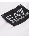 EA7 Flag Logo Cotton TShirt White - EMPORIO ARMANI - BALAAN 4