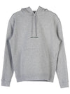 Embossed Logo Hoodie Grey - SAINT LAURENT - BALAAN 2