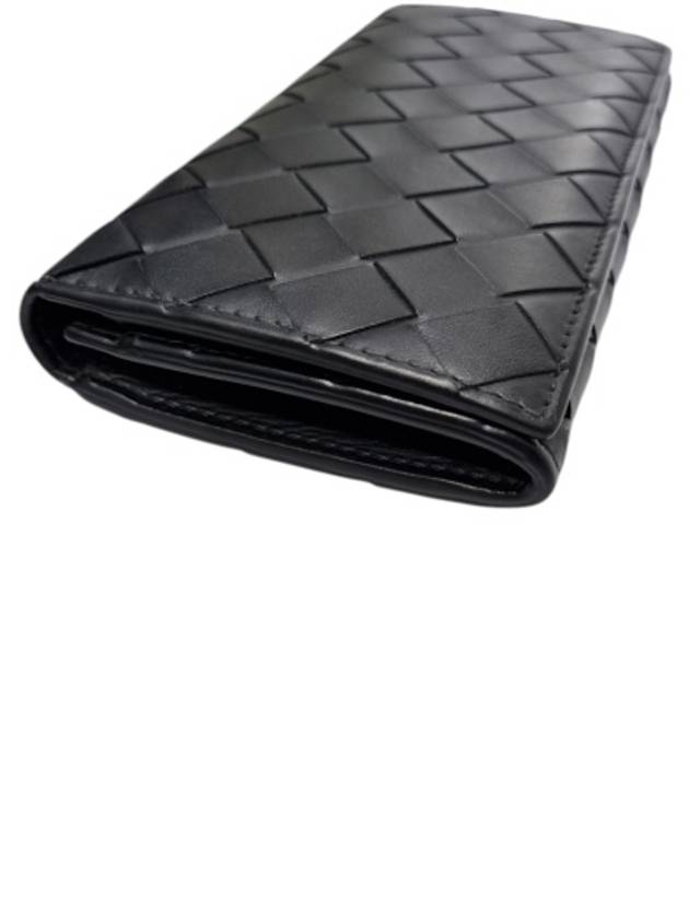 676593 Black Intrecciato Long Wallet - BOTTEGA VENETA - BALAAN 4