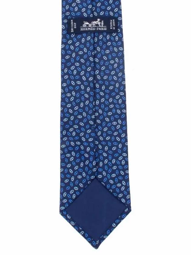 Petite My Long Silk Tie Navy H005107T 36 - HERMES - BALAAN 4