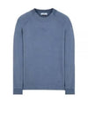 Old Treatment Cotton Embroidery Logo Sweatshirt Avio Blue - STONE ISLAND - BALAAN 2