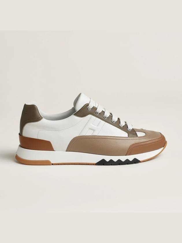 Trail Sneakers Calfskin Beige Multi - HERMES - BALAAN 3