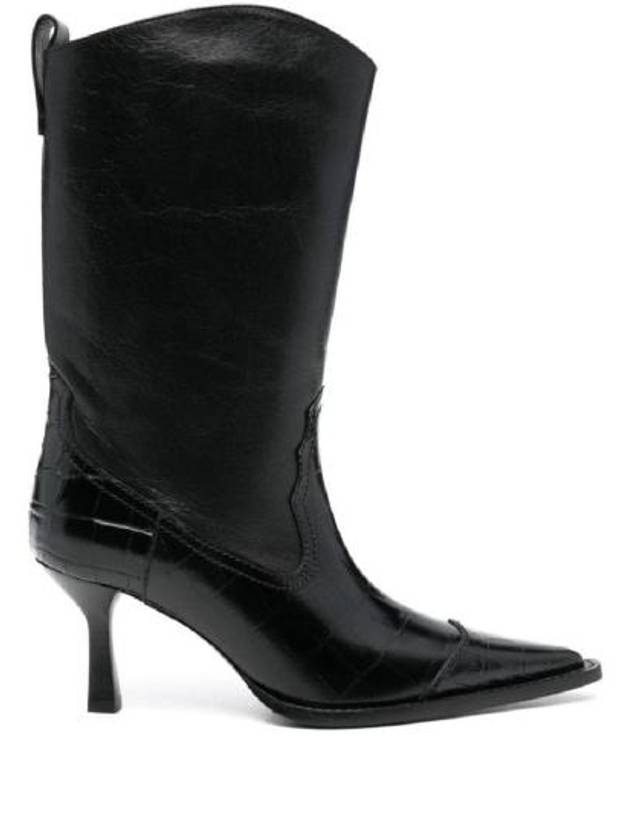 Texan Saloon Leather Mid Boots Black - OUR LEGACY - BALAAN 2