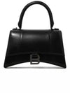 Hourglass Shiny Box Calfskin Small Tote Bag Black - BALENCIAGA - BALAAN 2